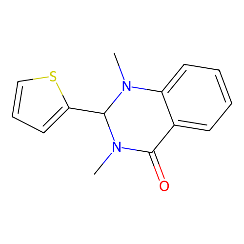 1,3-Dimethyl-2-thiophen-2-yl-2,3-dihydro-1H-quinazolin-4-one structure