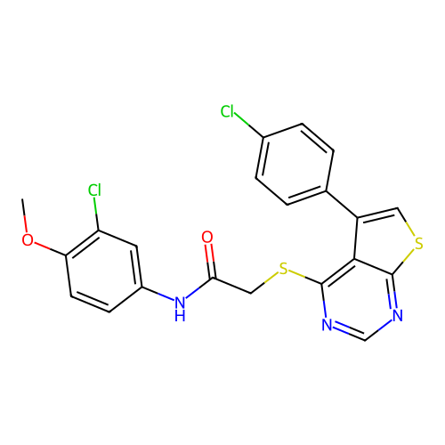 C21H15Cl2N3O2S2 structure