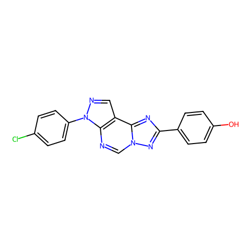 C18H11ClN6O structure
