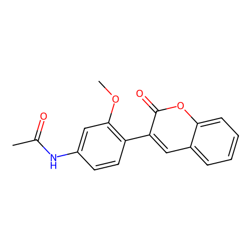 N-[3-methoxy-4-(2-oxochromen-3-yl)phenyl]acetamide structure