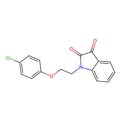 1-[2-(4-Chlorophenoxy)ethyl]indole-2,3-dione structure