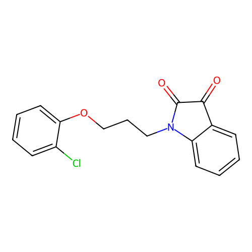 1-[3-(2-Chlorophenoxy)propyl]indole-2,3-dione structure