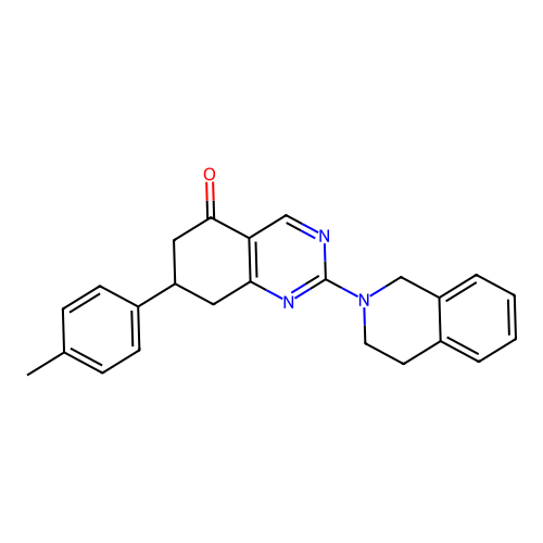 2-(3,4-dihydroisoquinolin-2(1H)-yl)-7-(4-methylphenyl)-7,8-dihydroquinazolin-5(6H)-one structure