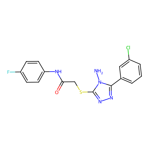 C16H13ClFN5OS structure