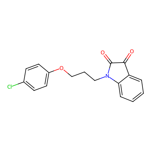 1-[3-(4-Chlorophenoxy)propyl]indole-2,3-dione structure