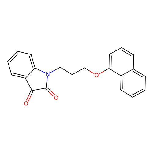 1-[3-(naphthalen-1-yloxy)propyl]-1H-indole-2,3-dione structure