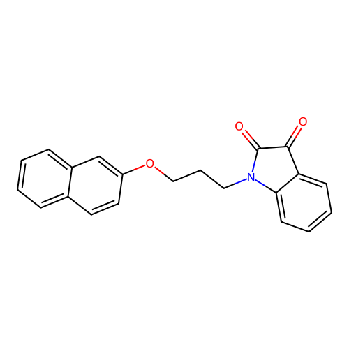 1-[3-(naphthalen-2-yloxy)propyl]-1H-indole-2,3-dione structure
