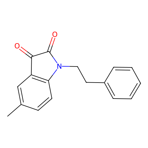 5-Methyl-1-phenethylindoline-2,3-dione structure