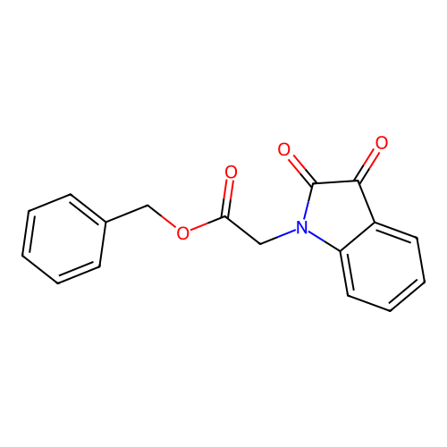Benzyl 2-(2,3-dioxoindol-1-yl)acetate structure