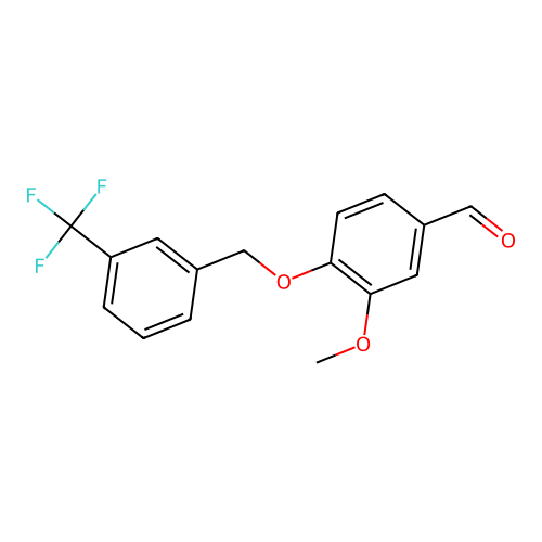 3-Methoxy-4-{[3-(trifluoromethyl)benzyl]oxy}benzaldehyde structure