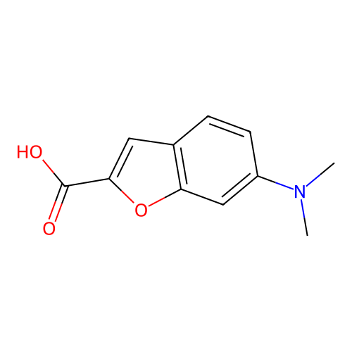 6-(Dimethylamino)-1-benzofuran-2-carboxylic acid structure
