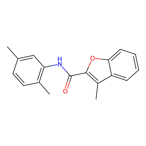 N-(2,5-dimethylphenyl)-3-methyl-1-benzofuran-2-carboxamide structure