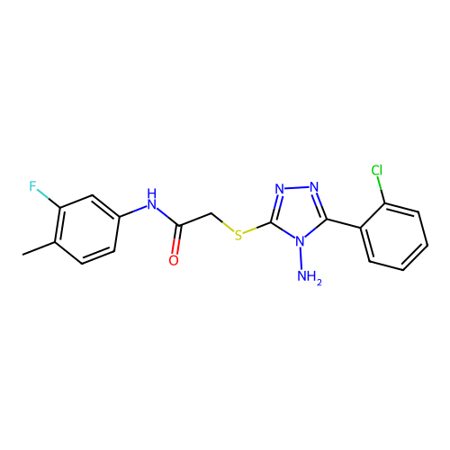 C17H15ClFN5OS structure