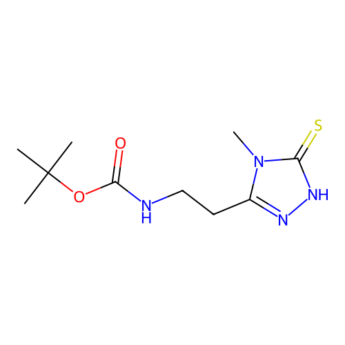 tert-butyl N-[2-(4-methyl-5-sulfanyl-4H-1,2,4-triazol-3-yl)ethyl]carbamate structure