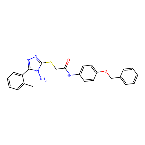 2-{[4-amino-5-(2-methylphenyl)-4H-1,2,4-triazol-3-yl]sulfanyl}-N-[4-(benzyloxy)phenyl]acetamide structure