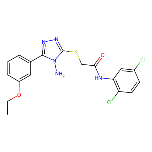2-{[4-amino-5-(3-ethoxyphenyl)-4H-1,2,4-triazol-3-yl]sulfanyl}-N-(2,5-dichlorophenyl)acetamide structure