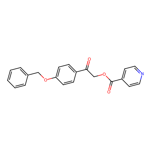 2-[4-(Benzyloxy)phenyl]-2-oxoethyl pyridine-4-carboxylate structure