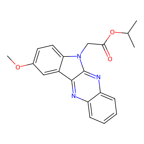 (9-Methoxy-indolo[2,3-b]quinoxalin-6-yl)-acetic acid isopropyl ester structure