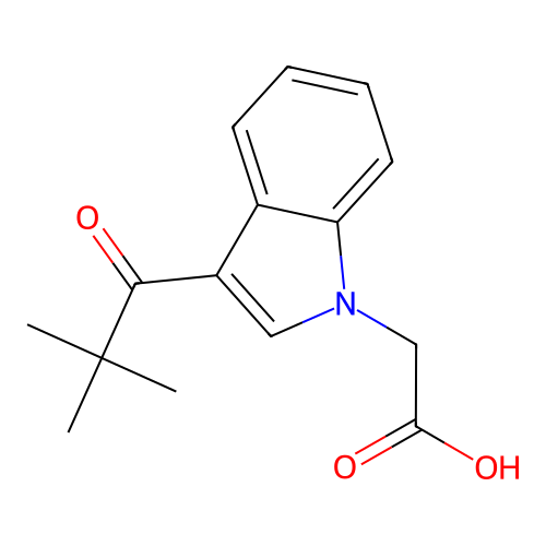 [3-(2,2-Dimethyl-propionyl)-indol-1-yl]-acetic acid structure