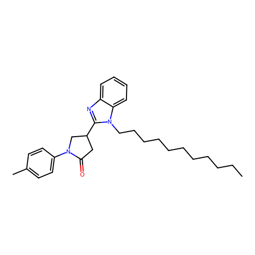 1-(4-Methylphenyl)-4-(1-undecylbenzimidazol-2-yl)pyrrolidin-2-one structure