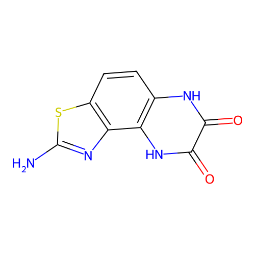 2-Amino-thiazolo[4,5-f]quinoxaline-7,8-diol structure