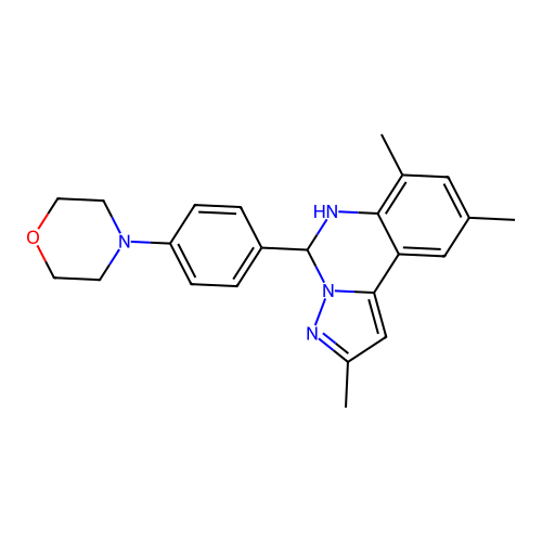 4-(4-{2,7,9-Trimethyl-5H,6H-pyrazolo[1,5-C]quinazolin-5-YL}phenyl)morpholine structure