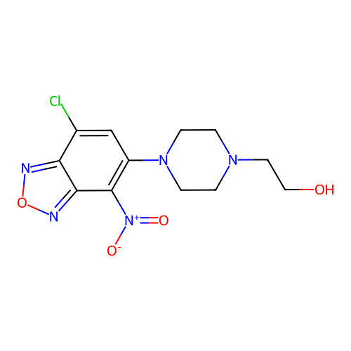 2-[4-(7-Chloro-4-nitro-2,1,3-benzoxadiazol-5-yl)piperazin-1-yl]ethanol structure