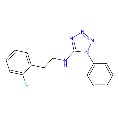n-[2-(2-Fluorophenyl)ethyl]-1-phenyl-1h-1,2,3,4-tetrazol-5-amine structure