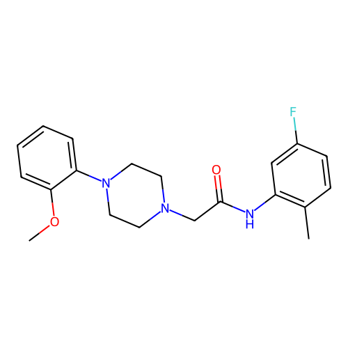N-(5-fluoro-2-methylphenyl)-2-[4-(2-methoxyphenyl)piperazin-1-yl]acetamide structure