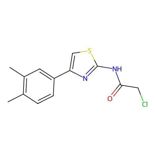 2-chloro-N-[4-(3,4-dimethylphenyl)-1,3-thiazol-2-yl]acetamide structure