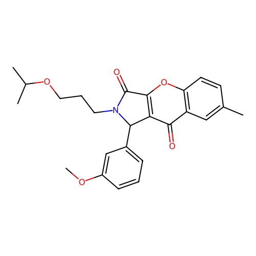 2-(3-isopropoxypropyl)-1-(3-methoxyphenyl)-7-methyl-1,2-dihydrochromeno[2,3-c]pyrrole-3,9-dione structure