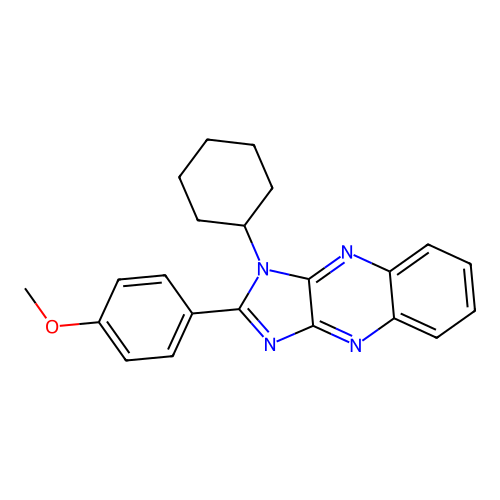1-cyclohexyl-2-(4-methoxyphenyl)-1H-imidazo[4,5-b]quinoxaline structure