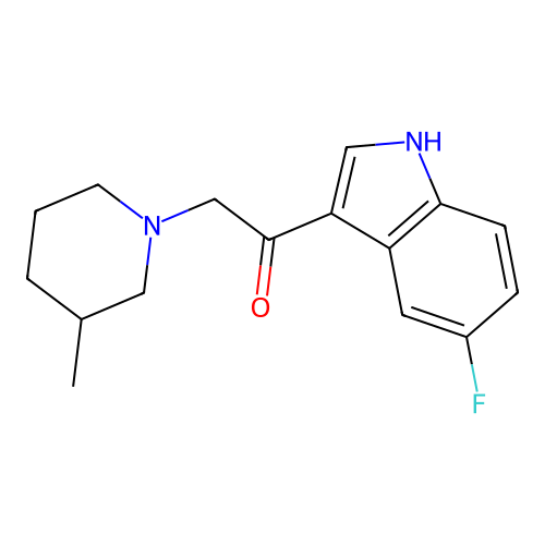 1-(5-fluoro-1H-indol-3-yl)-2-(3-methylpiperidin-1-yl)ethanone structure