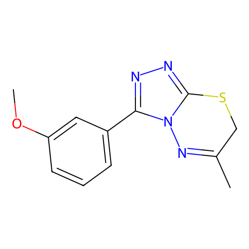 3-(3-methoxyphenyl)-6-methyl-7H-[1,2,4]triazolo[3,4-b][1,3,4]thiadiazine structure