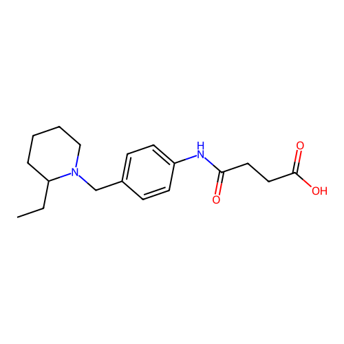 N-[4-(2-Ethyl-piperidin-1-ylmethyl)-phenyl]-succinamic acid structure