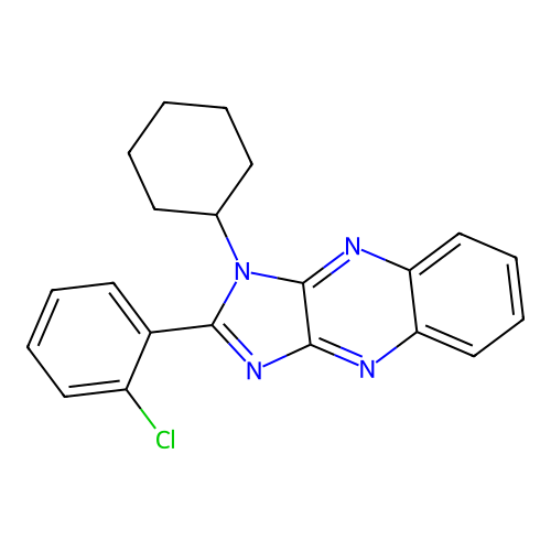 2-(2-chlorophenyl)-1-cyclohexyl-1H-imidazo[4,5-b]quinoxaline structure