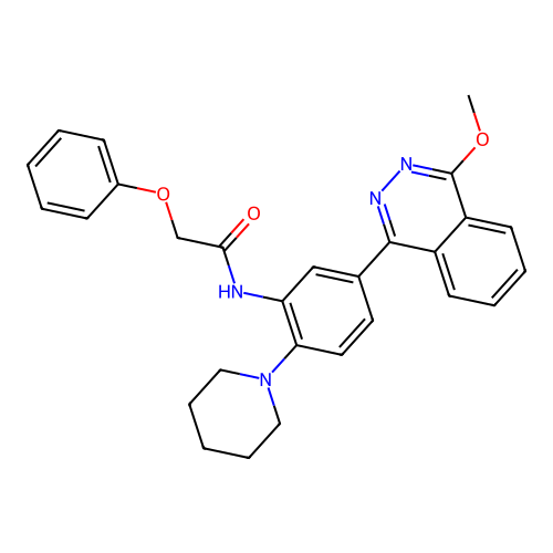 N-[5-(4-methoxyphthalazin-1-yl)-2-(piperidin-1-yl)phenyl]-2-phenoxyacetamide structure