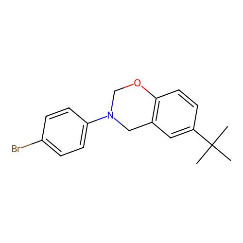3-(4-bromophenyl)-6-tert-butyl-3,4-dihydro-2H-1,3-benzoxazine structure