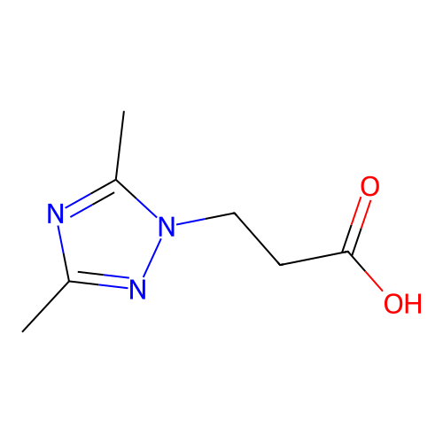3-(dimethyl-1H-1,2,4-triazol-1-yl)propanoic acid structure