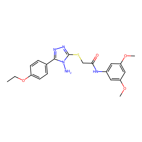 2-{[4-amino-5-(4-ethoxyphenyl)-4H-1,2,4-triazol-3-yl]sulfanyl}-N-(3,5-dimethoxyphenyl)acetamide structure