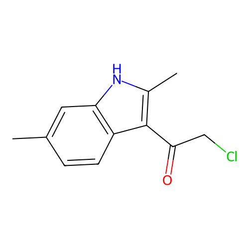 2-chloro-1-(2,6-dimethyl-1H-indol-3-yl)ethanone structure