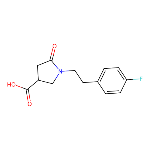 1-[2-(4-Fluorophenyl)ethyl]-5-oxopyrrolidine-3-carboxylic acid structure