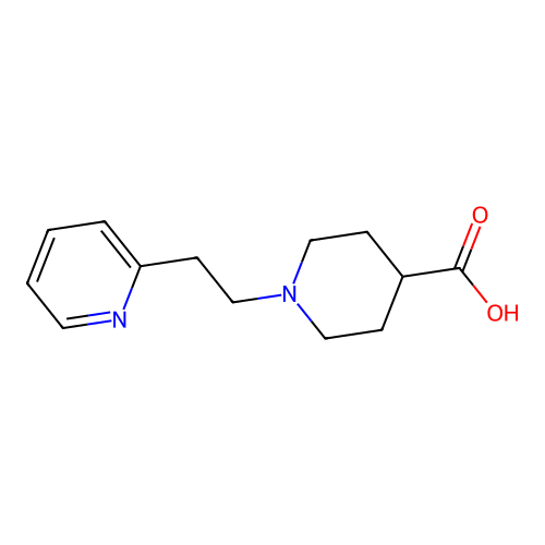 1-(2-Pyridin-2-yl-ethyl)-piperidine-4-carboxylic acid structure