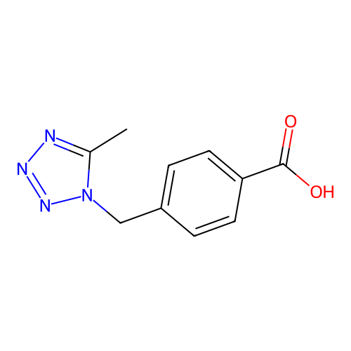 4-(5-Methyl-tetrazol-1-ylmethyl)-benzoic acid structure