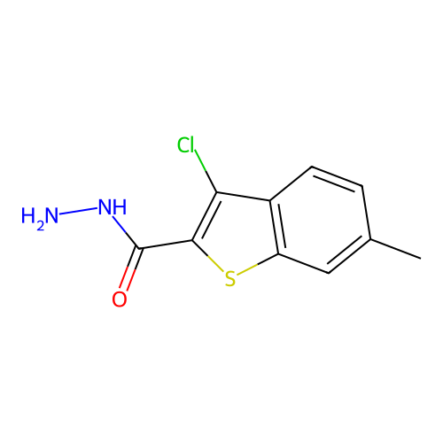 3-Chloro-6-methyl-1-benzothiophene-2-carbohydrazide structure