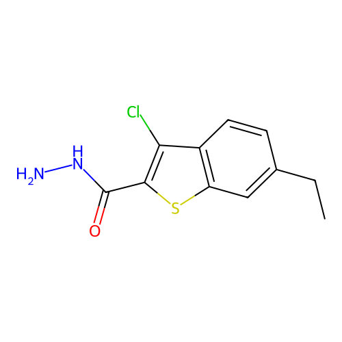 3-Chloro-6-ethyl-1-benzothiophene-2-carbohydrazide structure