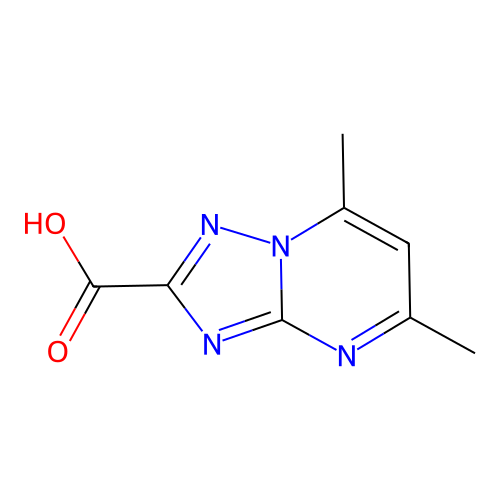5,7-Dimethyl(1,2,4)triazolo(1,5-a)pyrimidine-2-carboxylic acid structure