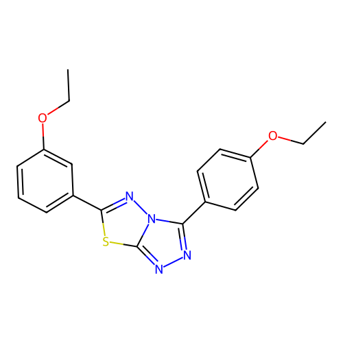6-(3-Ethoxyphenyl)-3-(4-ethoxyphenyl)-[1,2,4]triazolo[3,4-b][1,3,4]thiadiazole structure
