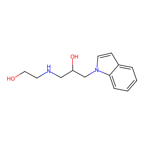 1-(2-Hydroxy-ethylamino)-3-indol-1-yl-propan-2-ol structure
