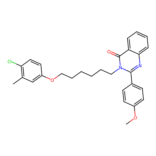 3-(6-(4-chloro-3-methylphenoxy)hexyl)-2-(4-methoxyphenyl)quinazolin-4(3H)-one structure